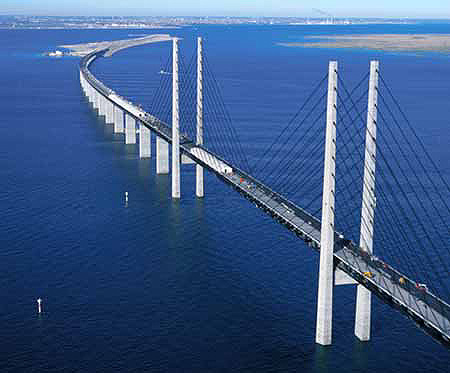 Oresund Bridge Between Sweden & Denmark